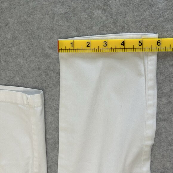 NEW YORK & COMPANY Pants Womens Size 0 Low Rise Taper Leg Stretch White - Picture 5 of 11